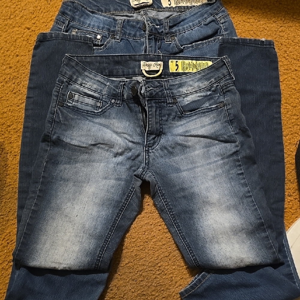 Indigo Rein Blue Skinny Jeans with Distressed Look